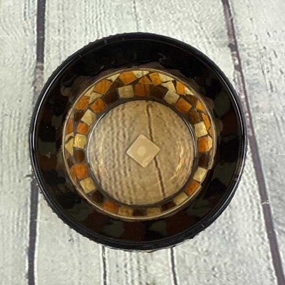 Partylite Global Fusion MOSAIC GLASS VOTIVE CANDLE HOLDER W/Candle Retired - Picture 2 of 12